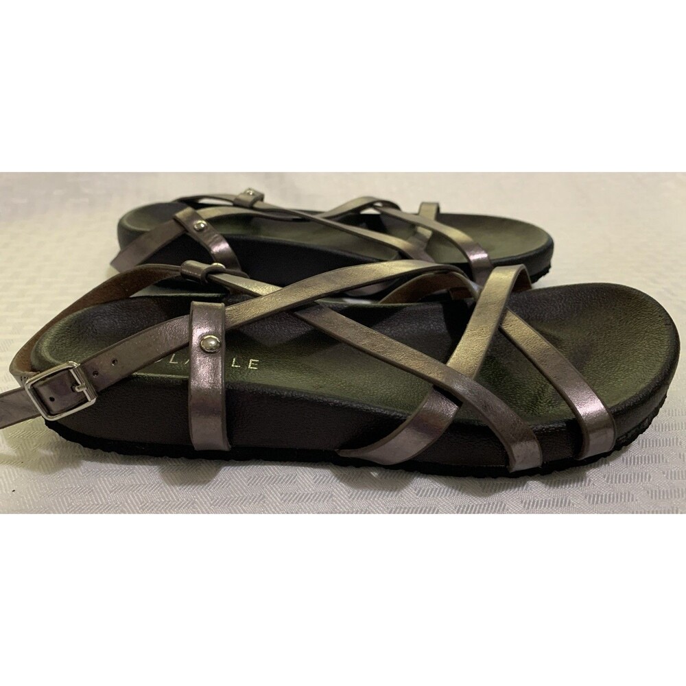 Volatile Pewter Strappy Sandals Womens 8 NWOT Summer New